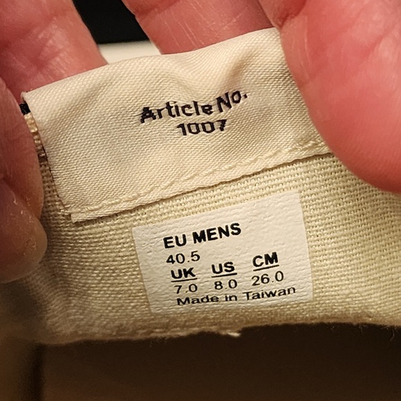 Article No. 1007-1-2193 Dynatec Black w/Green Laces Canvas Sneakers Men’s Size 8 - Picture 4 of 11